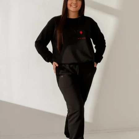 A.MO MOTION kelnės su guma - juodos